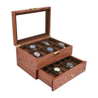 Caja de Reloj de Madera y Acrílico Transparente Almacenamiento de Joyería de Madera para 20 Relojes - details 2