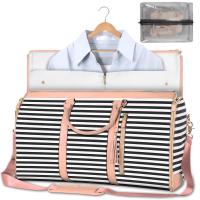 Traje plegable de las mujeres bolsa de viaje multifuncional de gran capacidad de gran PU bolsa de equipaje de mano - details 14