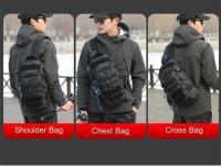 Mochila táctica de camuflaje para exteriores, impermeable, pesca, deportes, riñonera para hombres y mujeres, senderismo, Camping, equitación, - details 5
