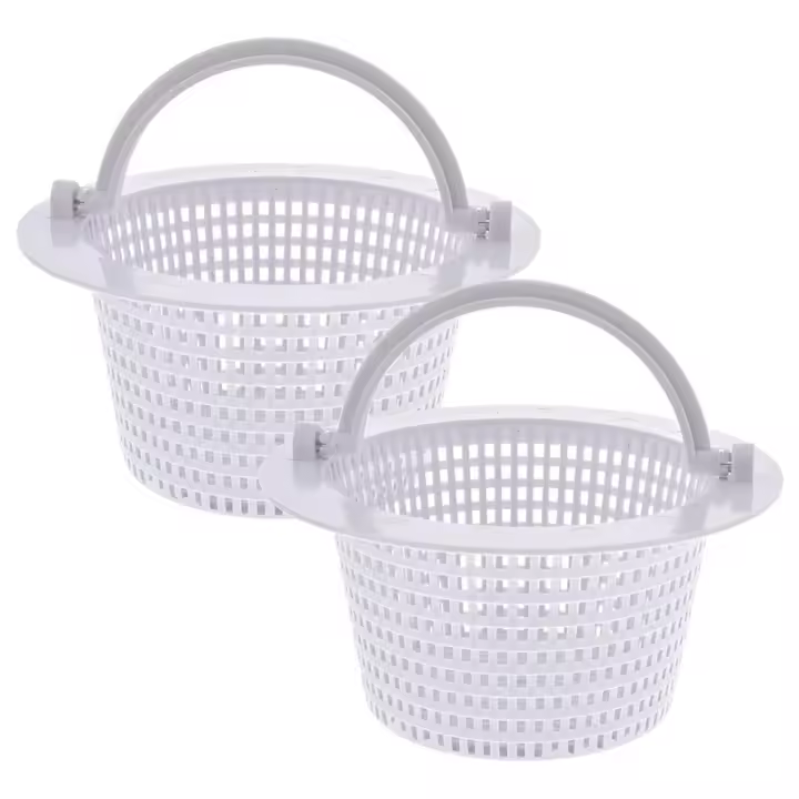 Cesta de repuesto para Espumador de piscina con asa, paquete de 2 cestas para piscina sobre el suelo, a través de la pared - 1