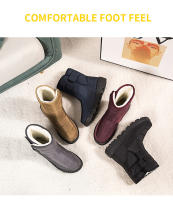 Botas de nieve de algodón para mujer, botas altas impermeables, antideslizantes, novedad de 2024 - details 1