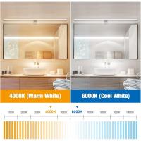 Lámpara LED Baño 18W 80cm Temperatura de Color Dual 4000K 6000K, 2000lm Lámpara Baño, Apliques Espejo de Baño Impermeable, Se Pueden Instalar en Espejos/Gabinetes/Paredes - details 1