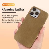 Funda de lujo para iPhone 15 Pro Max Cuero genuino Magsafe Cubierta completa - details 5
