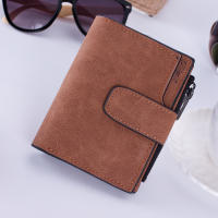 Cartera corta de cuero PU para mujer, monederos femeninos, tarjetero, monederos portátiles plegables, monedero para mujer, nuevo - details 6