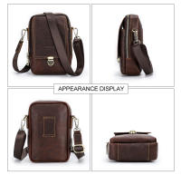 Bolso de Bandolera Casual para Hombres CONTACT'S de Cuero Genuino con Bolsillo para Teléfono Bolso de Cintura para Viajes Material de Lining Poliéster Tamaño Pequeño Estilo de Moda con Rayas - details 11