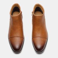 Botas para hombres Botas de cuero cómodas de tobillo de marca de moda para hombres - details 16