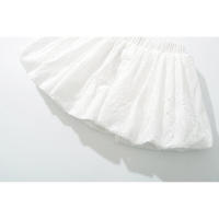 Minifalda de ballet para mujer, falda patinadora con bordado blanco y negro, cintura elástica, para baile, 2025 - details 7