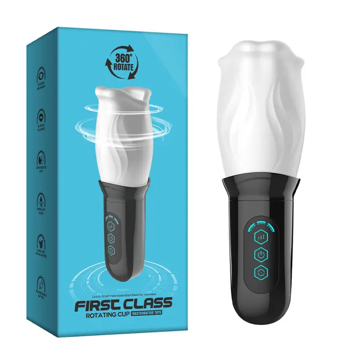 Masturbador giratorio masculino, juguete sexual para adultos, vibrador de pene, masturbación masculina, juguete soplado de silicona para hombre - 1