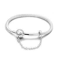Pulsera de plata de ley 925 con forma de corazón y mariposa para mujer, brazalete de cadena de seguridad, compatible con abalorios originales, joyería - details 13