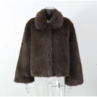 Abrigos de piel sintética esponjosos con solapa marrón Vintage para mujer, chaquetas gruesas y cálidas de manga larga, prendas de vestir informales de calle para invierno 2024 - details 13