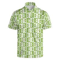 Polo hawaiano 3D para hombre, camiseta de manga corta con estampado de plantas Trcale de verano, camiseta casual con cuello y botones - details 11