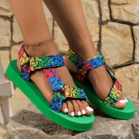 Verano plano ligero con sandalias de playa de punta redonda para mujer - details 26