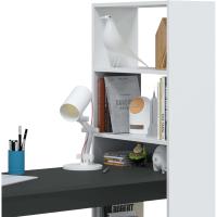 Estantería Reversible Mesa de Ordenador Blanco Artik y Roble Canadian Modelo Doble - details 12