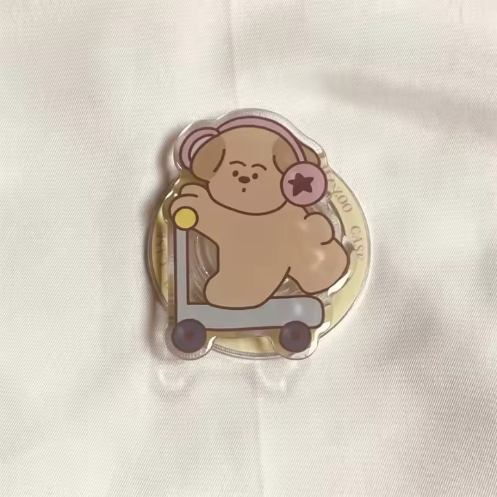 Soporte magnético de perro de dibujos animados lindo, soporte telescópico para teléfono, Airbag portátil - 1