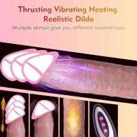 Vibrador Telescópico Realista Plug Anal Estimulación Vaginal Juguete Intimo para Mujeres - details 2