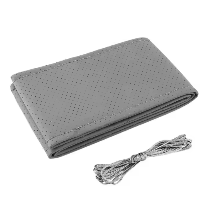 Aguja e hilo para tejer volante automotriz, funda de cuero sintético, juego de cinco colores, textura DIY, piezas blandas automotrices - 1