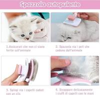 Pelo corto, para Perros, Gatos, también elimina tomentosis, El subpelo y los enredos, color rosa - details 2