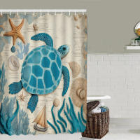 Cortina de Ducha Impermeable Juego de 4 Piezas para Baño Alfombra de Piso Antideslizante - details 4