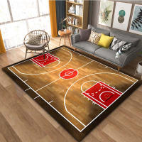 Alfombra Con Patrón De Cancha De Baloncesto, Alfombra De Piso Para Puerta, Alfombra Antideslizante Para Decoración, 1 unidad - details 2