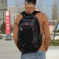 Bolsa Escolar de gran capacidad para estudiantes, mochila informal de Color sólido, Material Oxford, multifunción Simple - details 5