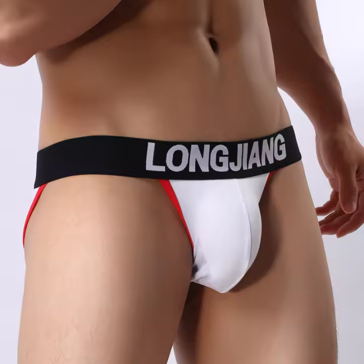 BODY & SOUL-Calzoncillos de algodón para hombre, ropa interior Sexy, color sólido, talla S-XL, LJ0108 - 1