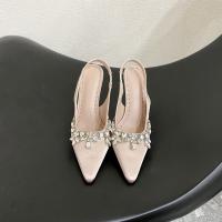 Cadena de diamantes de imitación tacones altos nuevo temperamento puntiagudo bolsa de banquete francés sandalias de cabeza zapatos individuales vacíos - details 26