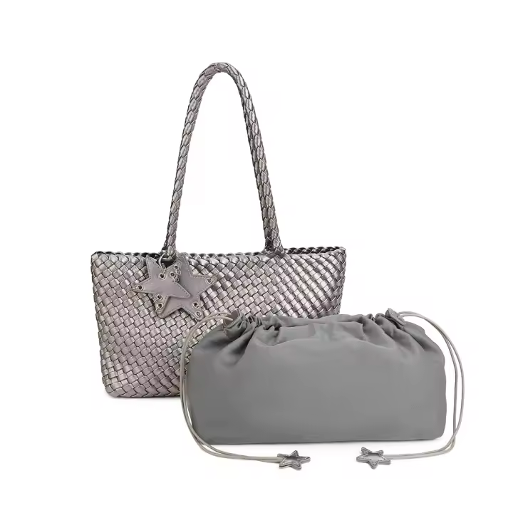 Bolso tejido colgante, bolso de mano de gran capacidad, bolso bandolera de hombro, bolso versátil de moda para niño y madre. - 1