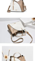 Bolso de mano de nueva tendencia, versión coreana, color contrastante, gran capacidad, bandolera de hombro a la moda, bolso de mujer - details 0