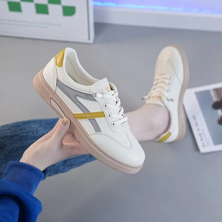 Zapatos blancos, deportes nuevos, zapatillas planas versátiles para estudiantes, zapatos casuales para mujer - 1