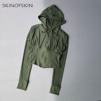Sudadera Deportiva con Capucha de Cierre de Cremallera Estilo Corto, Ajuste Delgado, Secado Rápido, Para Mujeres al Aire Libre, Yoga, Fitness Top de Fitness de Manga Larga, Otoño - details 9
