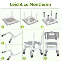 Juego de mesa y 2 sillas para niños, muebles de grupo para asientos infantiles, altura ajustable - details 24