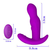 Masajeador de próstata giratorio con 10 vibraciones y 3 frecuencias, tapón anal de carga de silicona, control remoto inalámbrico - details 5