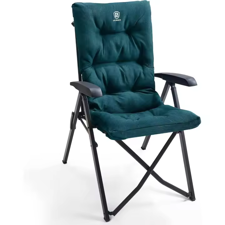 Silla de Camping Plegable de Lujo Capacidad de 150 kg Tamaño Compacto 4 Posiciones - 1