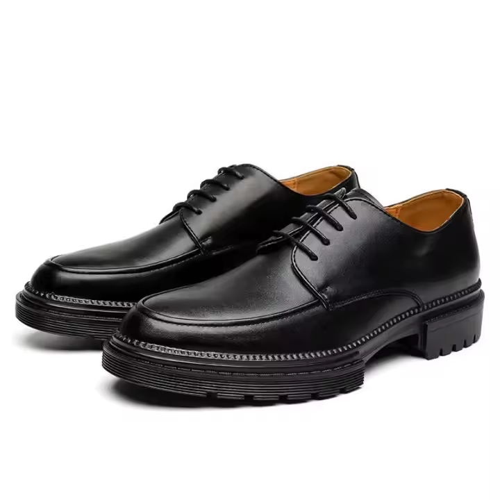Zapatos de vestir de diseñador para hombre con borde cruzado y zapatos casuales de punta alta de cuero Oxford fáciles de usar talla grande nuevo estilo - 1