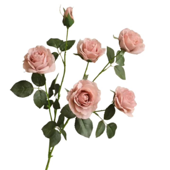 Rosa hidratante Artificial grande, 6 cabezas, simulación de tacto Real, ramas de flores de rosas, flor falsa hecha a mano realista - 1
