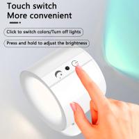 Lámpara de pared Led temporizable en 12 colores, control remoto táctil, recarga USB, luz nocturna portátil inalámbrica giratoria, lámpara de lectura para mesita de noche y dormitorio - details 3