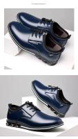 Zapatos Casuales para Hombre Mocasines de Moda sin Cordones, Zapatos de Trabajo de Cuero con Plataforma, Talla Grande 50 - details 15