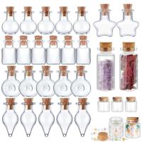 5 uds-10 Uds botellas bonitas frascos frascos contenedores botella pequeña de vidrio con tapón de corcho - details 0
