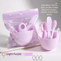 Juego de cuencos para mezclar mascarillas faciales de silicona, 3/4 Uds., máscara suave DIY, cuenco, cepillos, cuidado facial, kits de herramientas de maquillaje multifuncionales - details 0