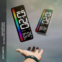 Reloj Electrónico LED recoger luz RGB ritmo luz multifunción Reloj Despertador Doble Carga Control de Sonido - details 3