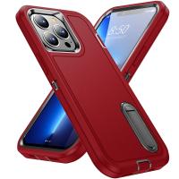 Funda resistente antigolpes militar híbrida 3 en 1 para iPhone 16 Pro Max 11 12 13 14 15 Pro Max 15 Plus 16E cubierta dura para teléfono con soporte para PC - details 16