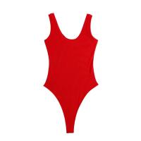Vestido de una pieza casual ajustado de color sólido con cuello halter para mujer, verano 2025 - details 0