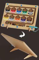 Juguete Montessori magnético para niños, juego de pelota móvil, clasificación de Color, tablero de conteo, entrenamiento de Motor fino, juguetes educativos sensoriales - details 5