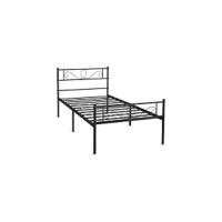 Cama de Metal Moderno con Marco Tamaño Individual/Doble Diseño Youth Somier Blanco - details 6