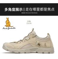 Sandalias ligeras antideslizantes deportivas informales de piel de cerdo con logo de canguro para hombre, tela suave transpirable adecuada para primavera - details 10