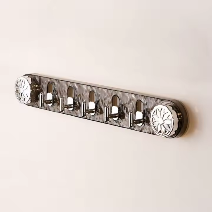 Colgador de ropa con ventosa de 6 ganchos, ganchos para abrigos y ropa extraíbles sin perforaciones, perchero colgante de ABS que ahorra espacio para Baño - 1