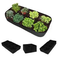 Bolsa de plantación Rectangular de fieltro para verduras, flores, bolsillos de cama de jardín elevados, bolsas de cultivo de plantas cuadradas multirejilla S - details 1