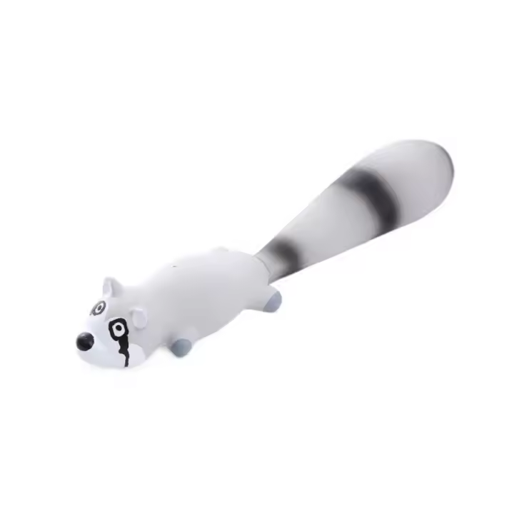 Juguete de látex con forma de mapache para perro, simulación suave, resistente a las mordeduras, sonido para cachorro - 1