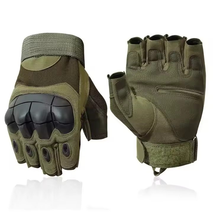 Guantes de escalada de medio dedo para senderismo, motociclismo y escalada en roca. - 1
