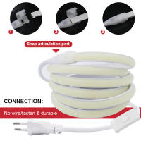 GAHADA Luz de Cinta LED COB Súper Brillante Lámpara de Iluminación Flexible al Aire Libre Impermeable con 288LED/m Enchufe EU - details 8
